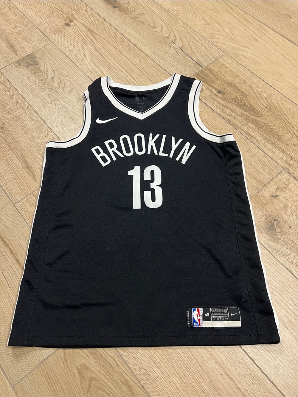 Nike Brooklyn #13 Harden Black Basketball Jersey